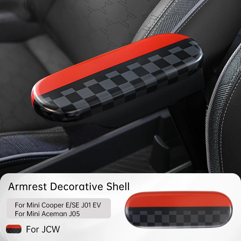 Car Central Control Armrest Decorative Protective Shell For Mini Electric Cooper E/SE J01 EV J05 Aceman Car Interior Accessories