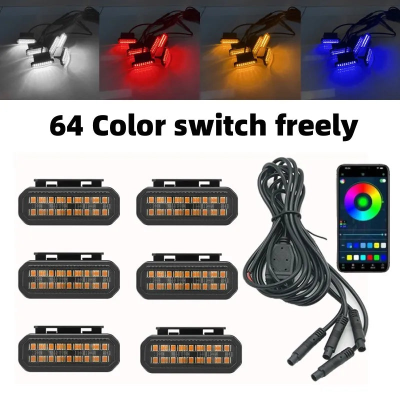 LED Front Grille Light For Pickup Offroad Suv Car Daytime Running Light Wheel Eyebrow Lamp 12V