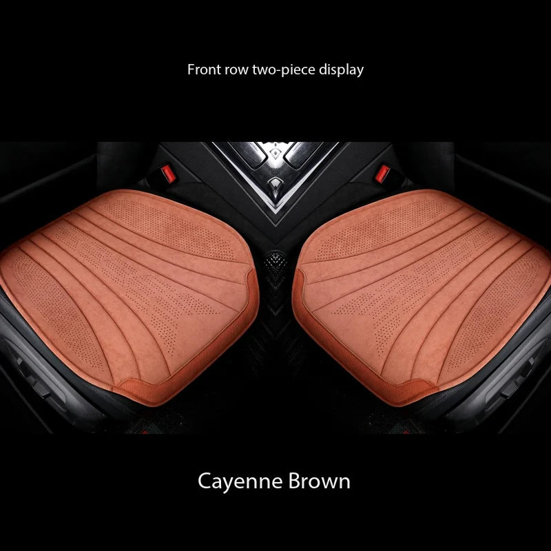 Soft Suede Car Seat Covers Breathable Front/rear Seat Anti-slip Cushions Universal Size Car Interior Seat Protection Accessories