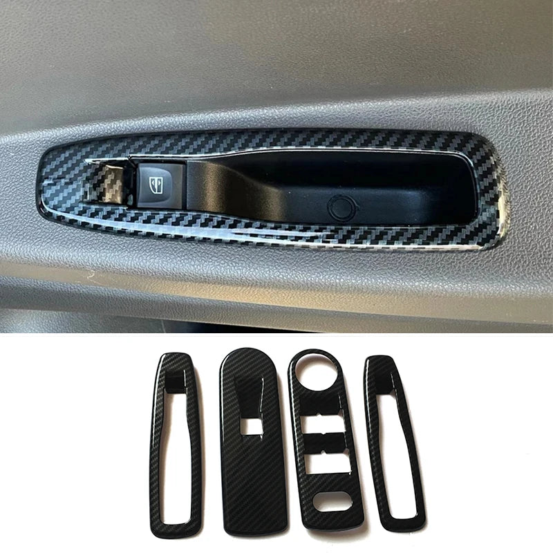 Car Accessories For Renault Captur 2013 2014 2015 2016 2017 Window Switch Cover Control Panel Trim Auto Stickers Parts Adornment