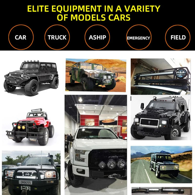 6 LED Car Work Light High Bright Spotlight Offroad Automobile Truck Driving Fog Headlights DRL Driving Lamp 12V Universal