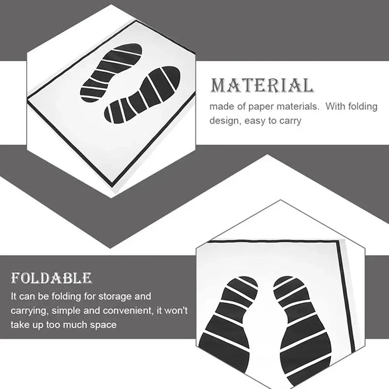 10/25Pcs Disposable Paper Foot Mats Portable Vehicle Foot Pads Folding Floor Mats Car Foot Pad Car Interior Accessories