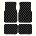 4pcs Non-Slip Washable Car Protection Mat Checkered Floor Mats For All Season Automobile Decoration Mats Universal Floor Mats