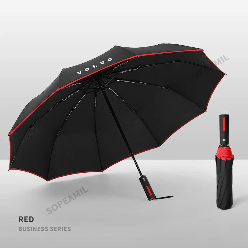 For Volvo XC40 XC60 XC70 XC90 S40 S60 S80 S90 V40 V50 V60 V70 V90 C30 C70 Car Umbrella Automatic Folding UV Sunshade Accessories