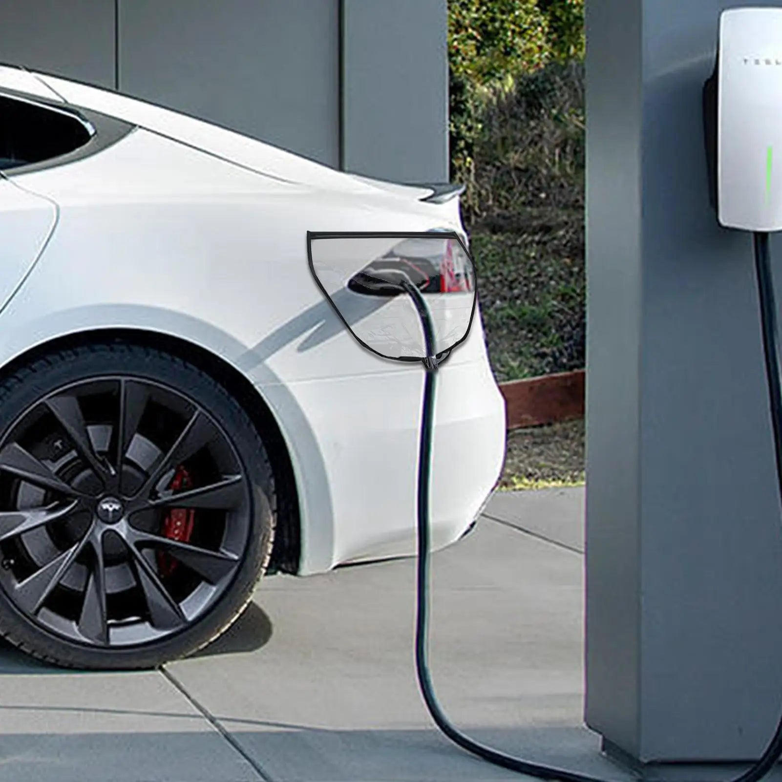Electric Vehicle Charger Port Rainproof Cover Electric Car Charger Plug Cover Waterproof PVC With Magnetic Stripe For All EV