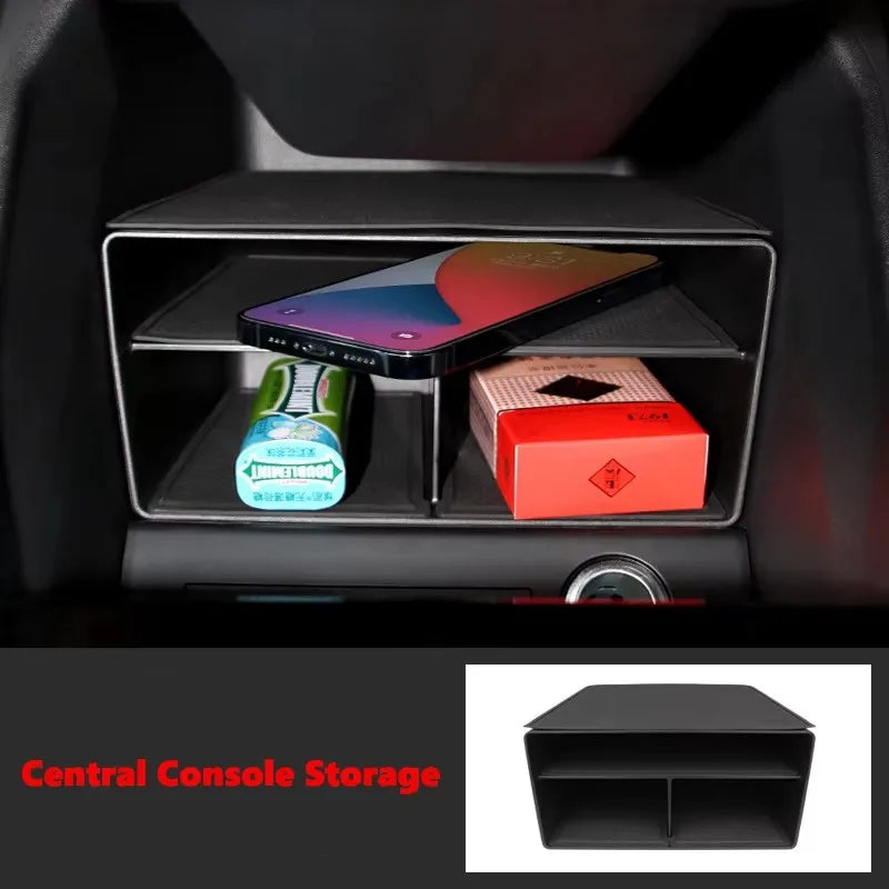 For Audi Q4 e-tron/Q5 2022-2024 Interior Organizer Storage Box Armrest Central Console Tidy Stowing Auto Accessories