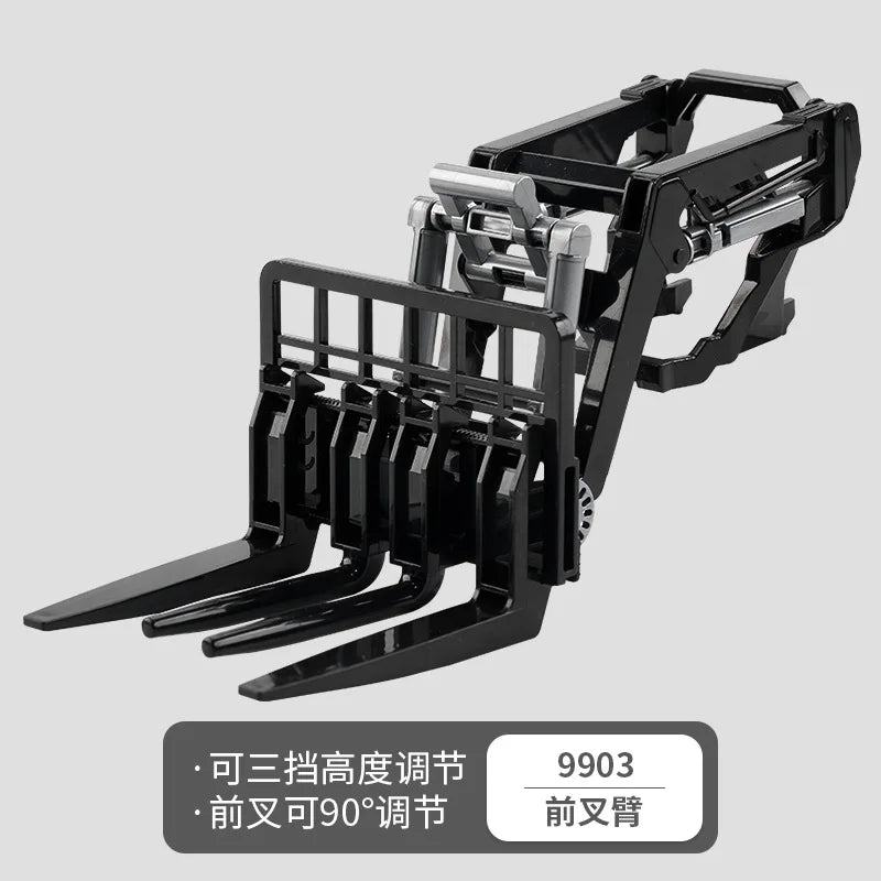 Camión tractor con remolque RC 1/24, vehículo agrícola eléctrico de ingeniería de 2,4 G, cosechadora, equipo agrícola, juguetes para niños, regalos.