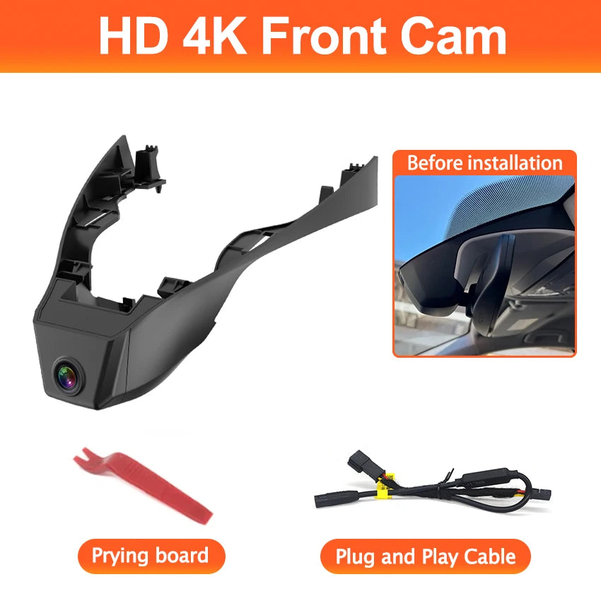 4K Dashcam For VW For Volkswagen T-Roc T Roc Troc 2017 to 2024 2025,Wifi Dash Camera Dash Cam for Car Vehicle Video Recorder