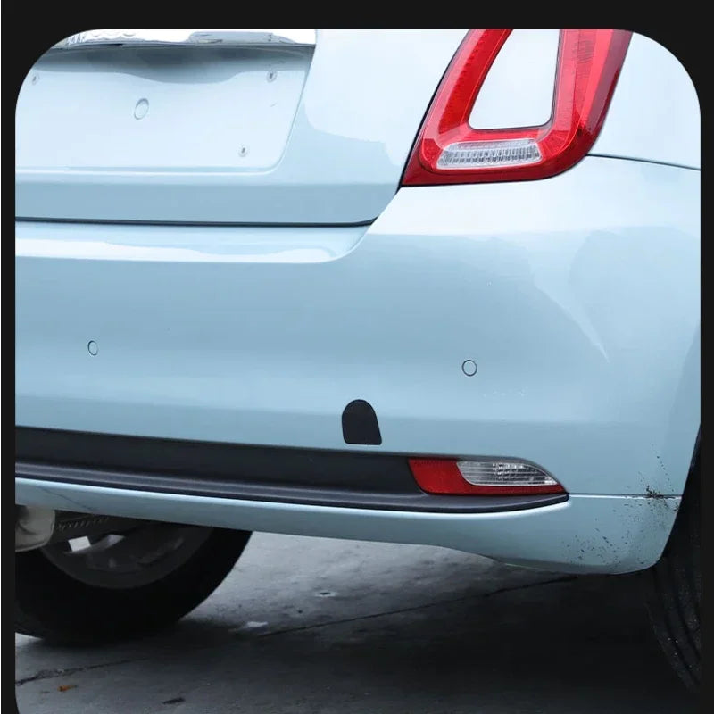 For Fiat 500 2016 2017 2018 2019 2020 2021 2022 2023 24 ABS Black Car Rear Tow Hook Cover Tail Trailer Cap Trim Car Accessories