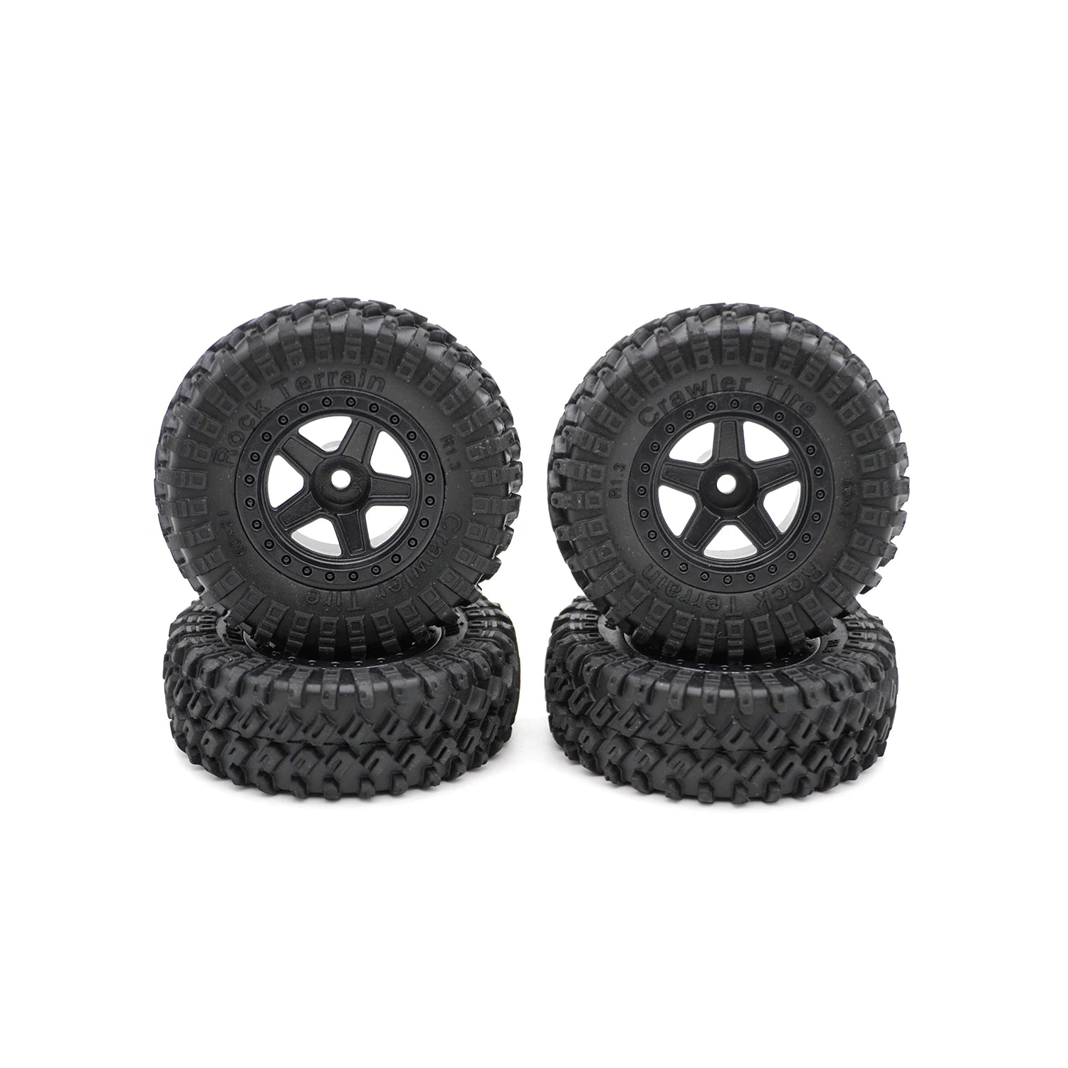 4PCS 60*21mm Rubber Front Rear Wheel Tyre 1.3" mud terrain tire for 1:18 TRX4M Traxxas RC Mini Crawler Model Upgrade Accessories