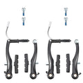 V Brake Set Bike Brakes High Clear V Brakes Mountain Bike Aluminium Alloy Brake Arms Stainless Steel Guides 110mm Length
