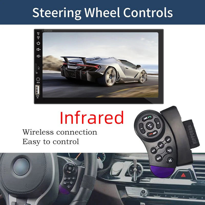 7“ Car Radio 1 Din Multimedia Player With Android Auto Carplay HD Touch Screen FM AUX Input Bluetooth MirrorLink Autoradio