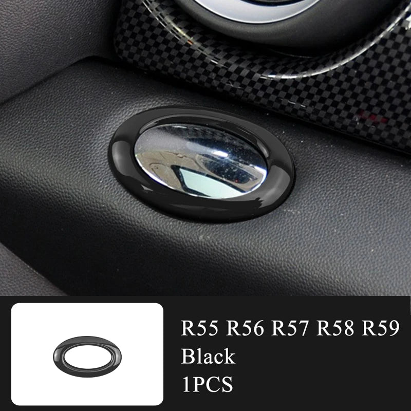 Car Decorative Cover Protective Shell Black Interior Modification ABS Plastic Sticker  For MINI Cooper R55 R56 R57 R58 R59 R60 1