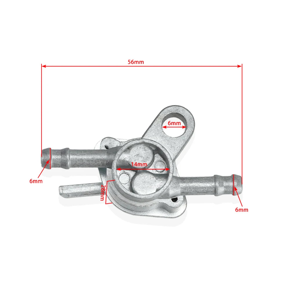Universal Motorcycle Scooter Inline Petrol Fuel Tank Valve Tap on-Off Switch Motobike for ATV Pit Dirt Quad Dirt Bike Go Kart
