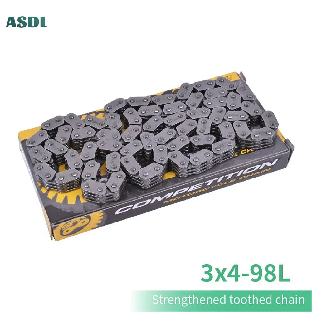 3x4 92L Cam Timing Chain 94L 96L 98L 100L 104L 108L 110L 112L 114L 116L 118Links 120L 124L 126L 128L 136L 140L 118 120 L