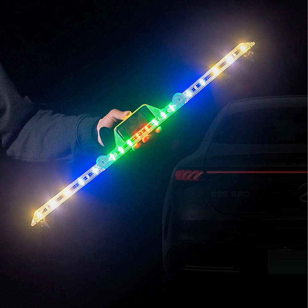 LED Solar Strobe Lights For Auto Emergency Grill Warning Lamp 18 led Windshield Anti Collision Light Car Accessories 11 Modes