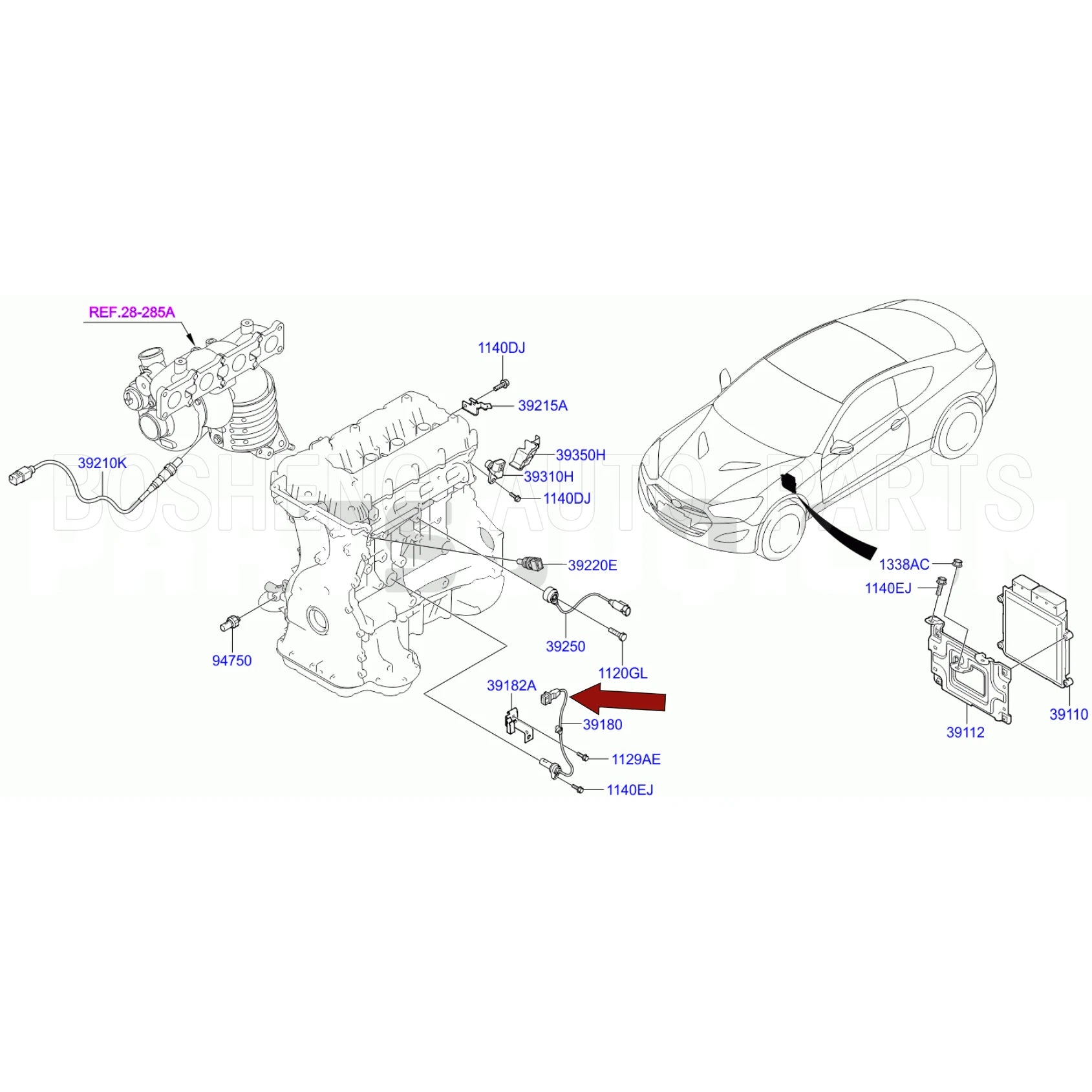 OEM 39180-2C500 391802C500 Crankshaft Position Sensor For Hyundai Genesis Coupe 2.0T Car Accessorie