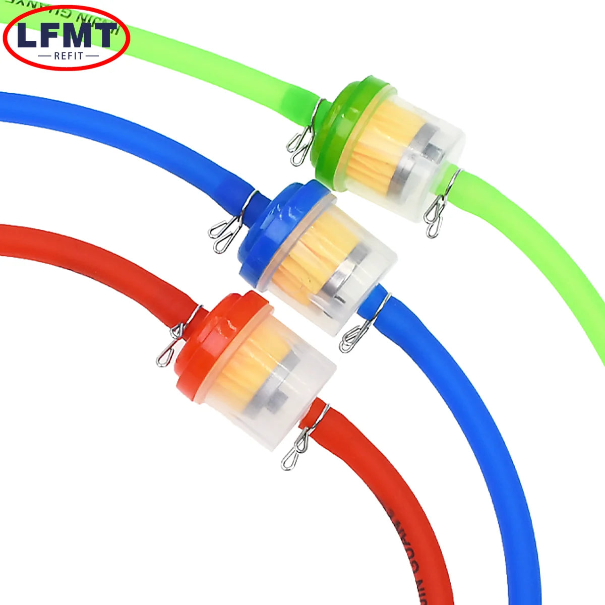 Motorcycle Universal Gas Fuel Filters and Fuel Pipe For 49cc 50cc 110cc 125cc Motocross Dirt Pit Bike Moped Scooter ATV Go Kart