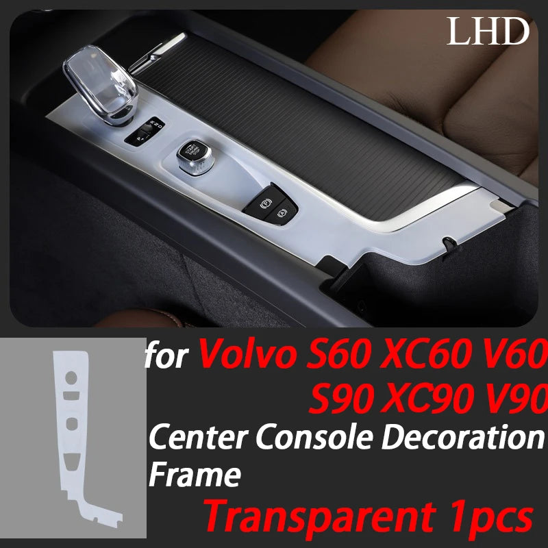 Car Center Console Decoration Frame Cover Gear Shift Panel Trim for Volvo S90 XC60 XC90 S60 V60 V90 Interior Accessories LHD
