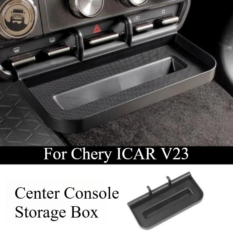 For Chery ICAR V23 Center Console Storage Box Expansion Storage Box Rack Interior Modification Special Accessories Automobiles