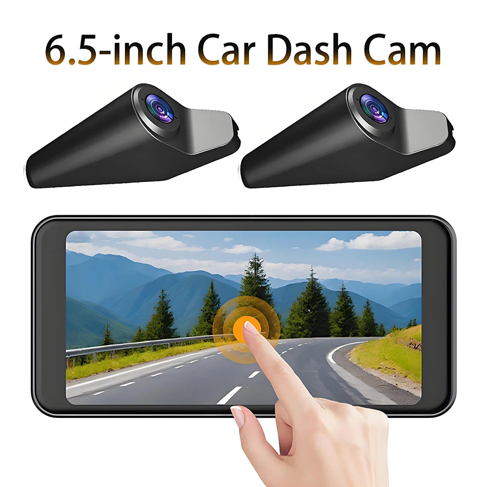 Dash Cam 1080P AHD 6.25“ 2CH Touch Screen Dual Camera BSD Blind Spot Detection System IP68 Night Vision Car DVR Vehicle Monitor