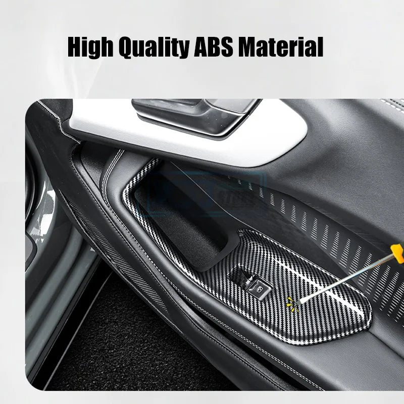 Fit for Audi A5 2026 Accessories Carbon Fiber ABS Interior Overlay Covers Upgrade Inner Decoration Parts Protector