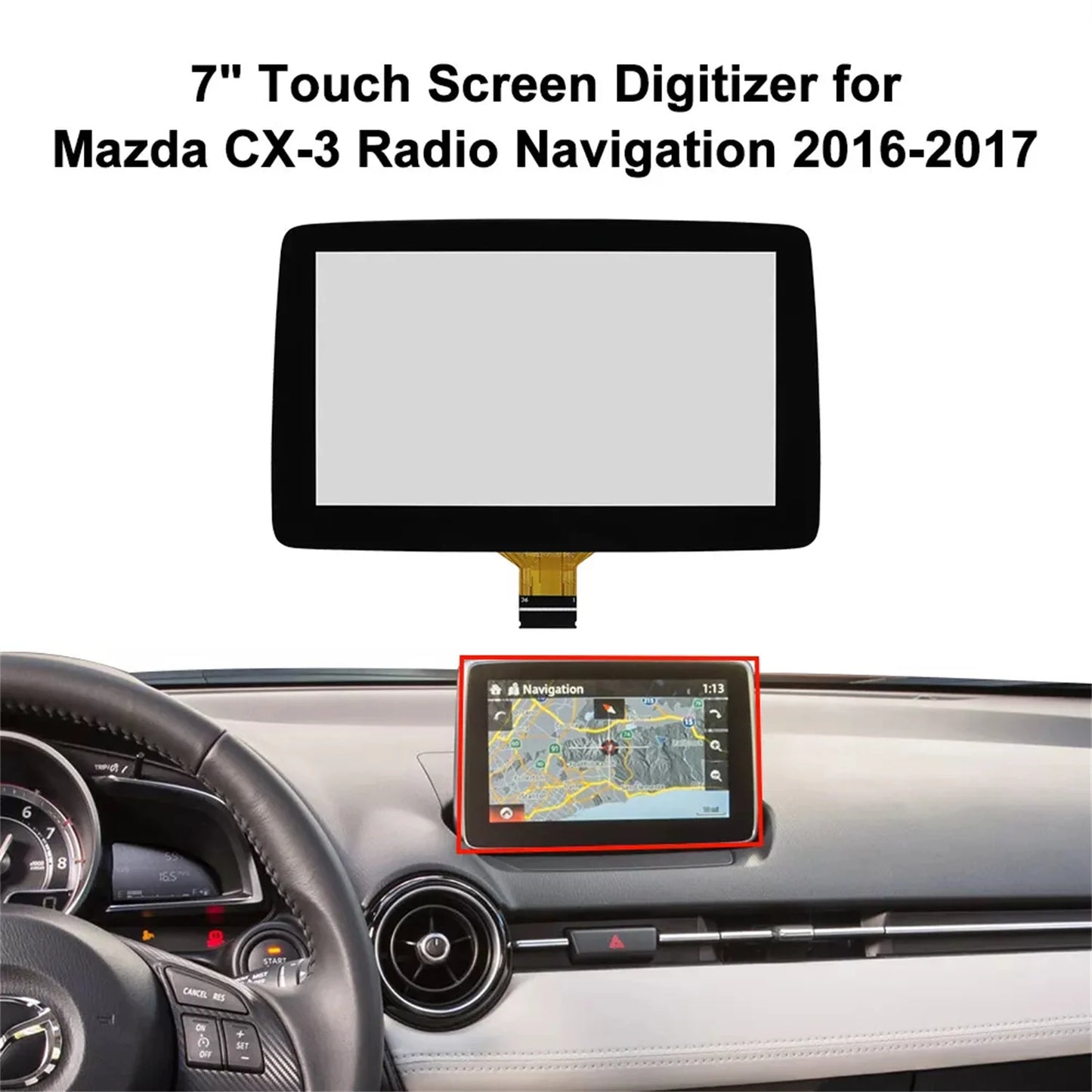 7" Touch Screen Digitizer TM070RDZ38 for Mazda 3 CX-3 MX-5 Radio Navigation Car Electronics Car Video Players Car Monitors