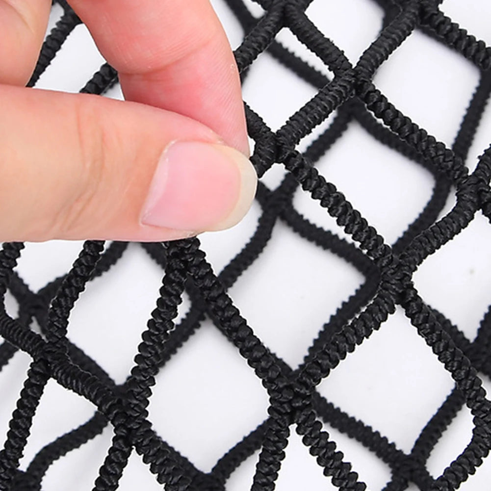 High Elastic Cargo Net for Pickup Truck Bed 4'x4' Stretch to 7'x7' Double Layer Bungee Net Mesh for Ford F150 SVT Raptor Tundra