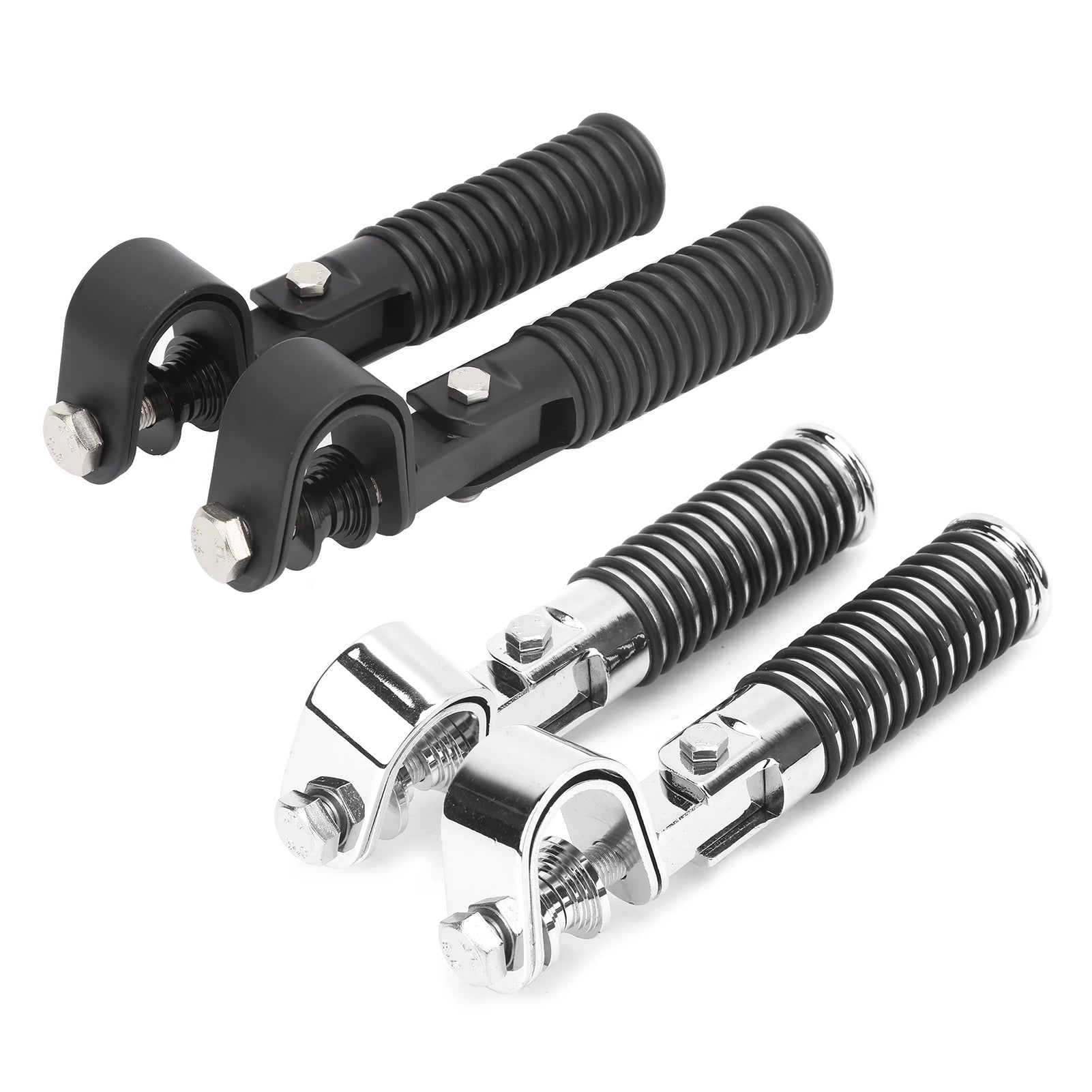 Engine Guard Footpegs Motorbike Parts Pair of Motorcycle Foot Pegs Clamp Footrest Mount for 1in Engine Crash Bar Guard Foot Pegs
