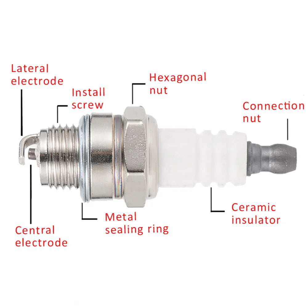 1/5Pcs Mower Flower Spark Plug RJ19LM BR2LM Lawn Mower Spark Plugs for Briggs & Stratton Engines Motors Power DIY Accessories