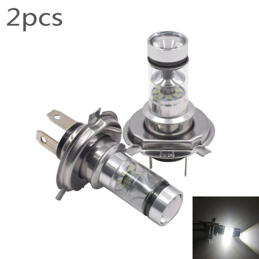 2*Car H4 8000K High/Low Beam 20-LED Fog Light Driving DRL Bulb White Lamp Fog Lamp Driving Light For Auto Car Accessory