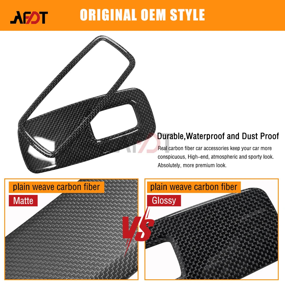AFDT Real Carbon Fiber Interior For Porsche 911 992 2019-2024 Car Window Lift Switch Panel Cover Sticker Accessories