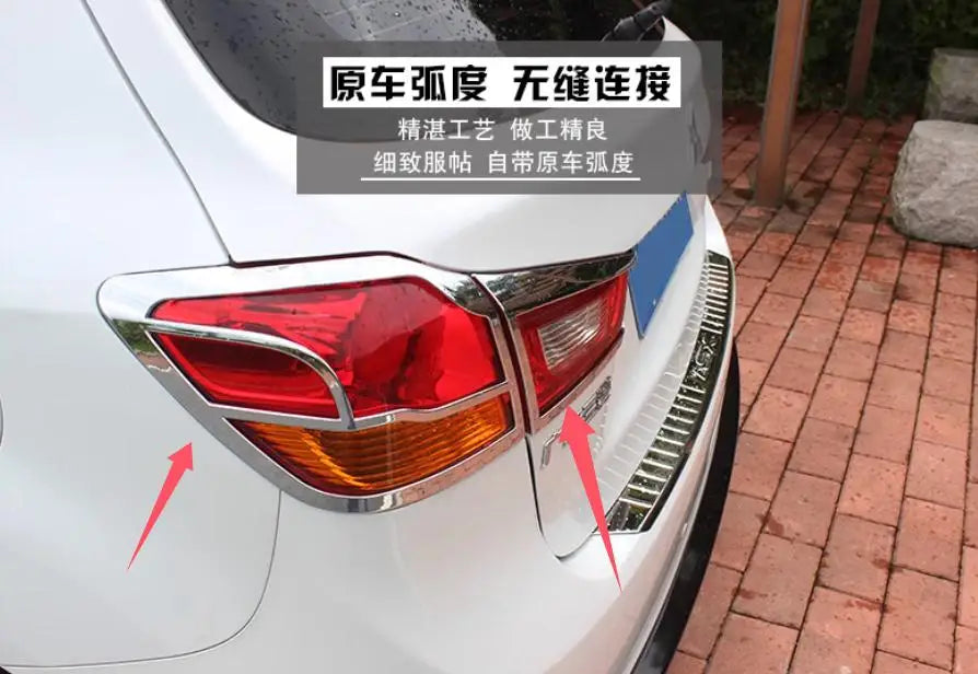 Accesorios de coche para Mitsubishi ASX 2013, 2014, 2015, 2016, 2017, 2018, 2019, embellecedor de cubierta de faro delantero y trasero para maletero.