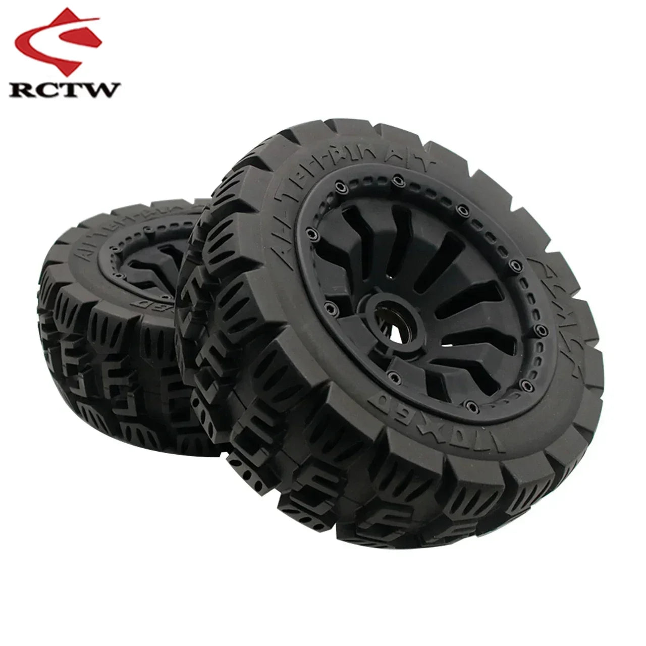 All Terrain Super Wear-resistant Complete Tyre Rear or Front Wheel Tire Set for 1/5 HPI ROFUN ROVAN KM BAJA 5B SS Rc Car Parts