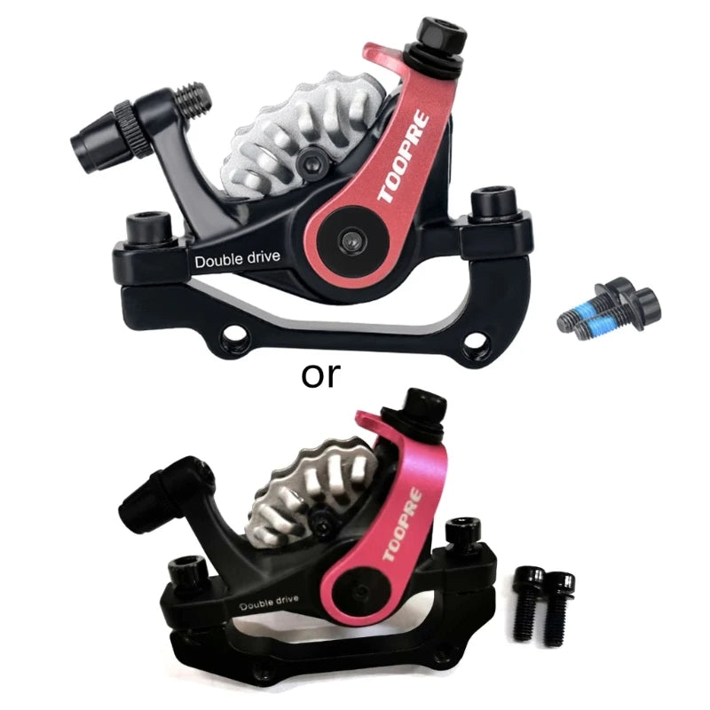 Aluminium Alloy Mechanical Disc Brake E-Bikes Bilateral Piston Drive Mountain Bikes Double Drive Front Disc Brake Bicycle Set