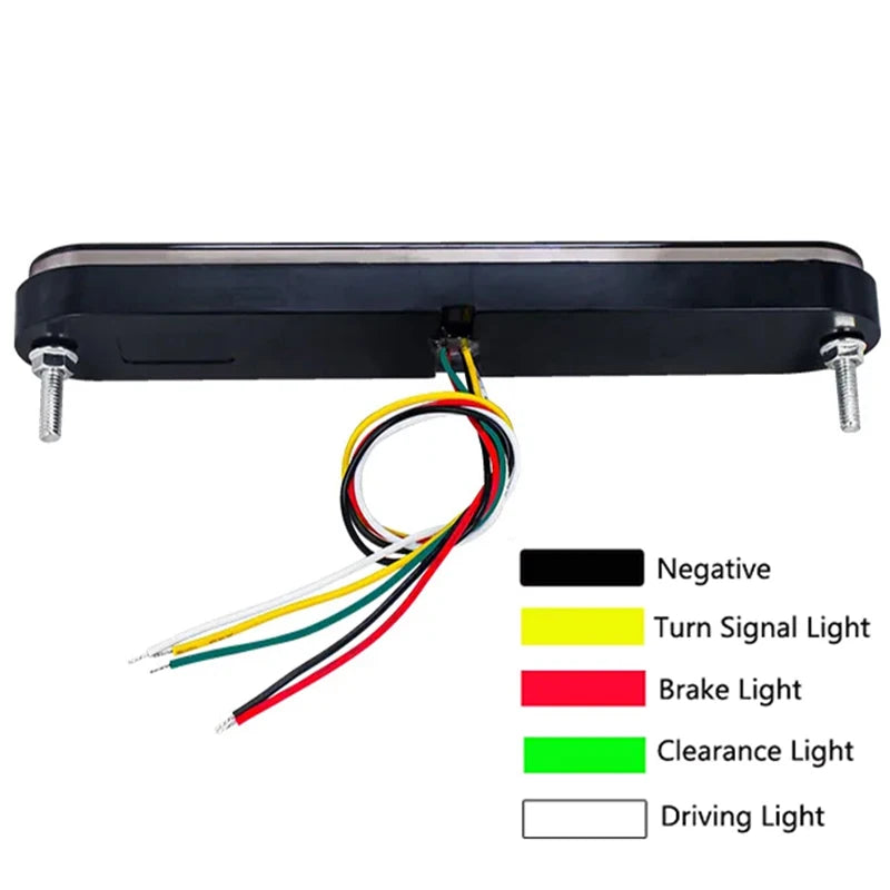 Car Rear Tail Light 12V 54LED Running Light Flowing 10W Turn Signal Warning Light Trailer Truck Light Car Taillights Lorry Van
