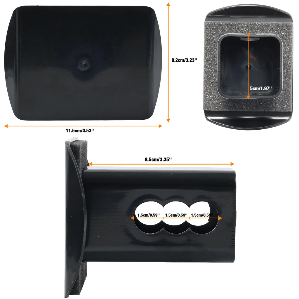 Tow Hitch Cover For Truck Trailer 2" 50mm Suv Receiver Plug Insert Car Styling Cap Towing Hauling Black Hitch Blank Cover Tube