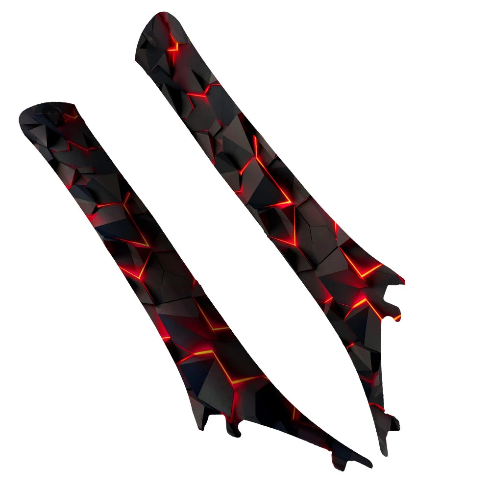 2-piece set of self-adhesive car A-pillar trim with lava crackle pattern, elastic fabric, car interior accessories.