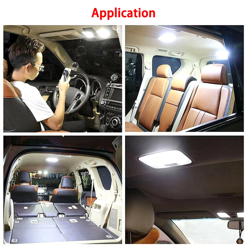 36 LED Car White Rectangular Lights 12V Vehicle Ceiling LED Lighting Lamp Auto Dome Reading Light with On/Off Switch Trunk Lamp