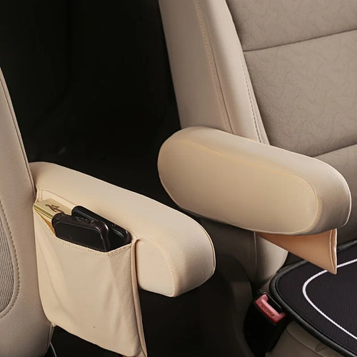 1 pair of car armrest protective covers, washable with side storage pockets, suitable for SUV/truck armrests