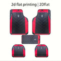 5-Pack Universal Sword-Edged Car Floor Mats – Flat 2D Style, Ideal for Car Interior Protection, Compatible with Most Vehicles