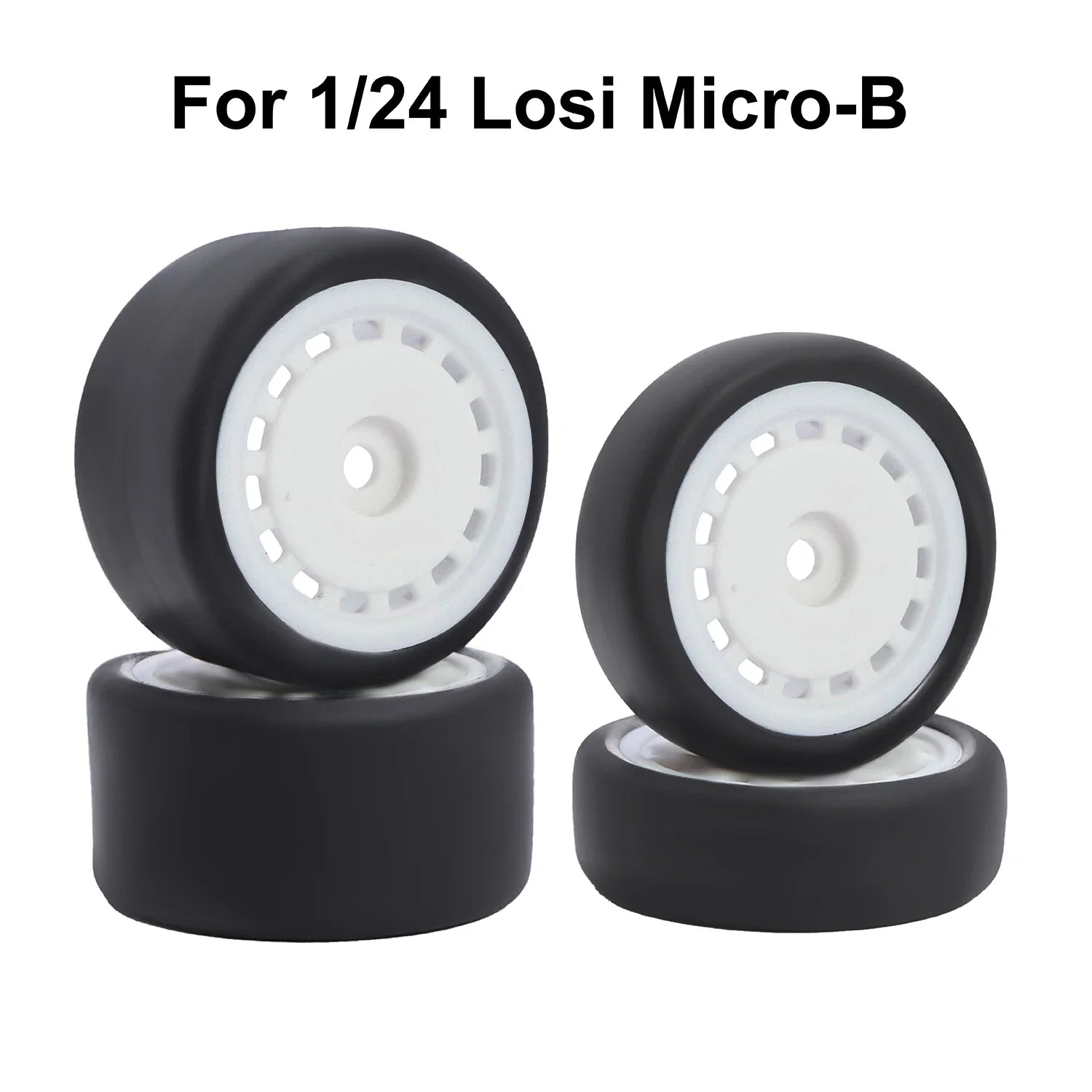 For 1/24 LOSI Micro-B On-Road Drift Racing Wheel Rims Hub with Tires Pre-mounted Pin For 1/28 Losi Micro-T WLtoys 244016