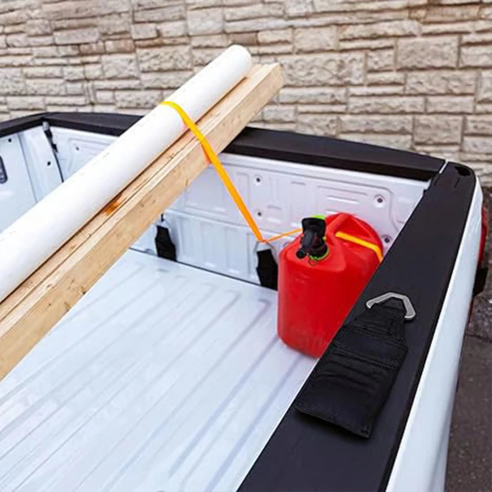 Bed anchors secure ratchet straps tie-down straps or cargo straps to truck bed