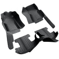 Black Car Floor Mats Full Set Leather with Black Stitching for Ford Mustang 2010-2014 Waterproof Anti-Slip Interior Accessories