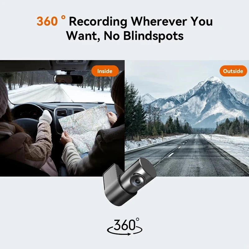 DDPAI Dash Cam N1 Dual Front and Rear Recording NightVIS 1296P Dash Camera Recorder Car DVR 24H Parking Mode WIFI & App Control