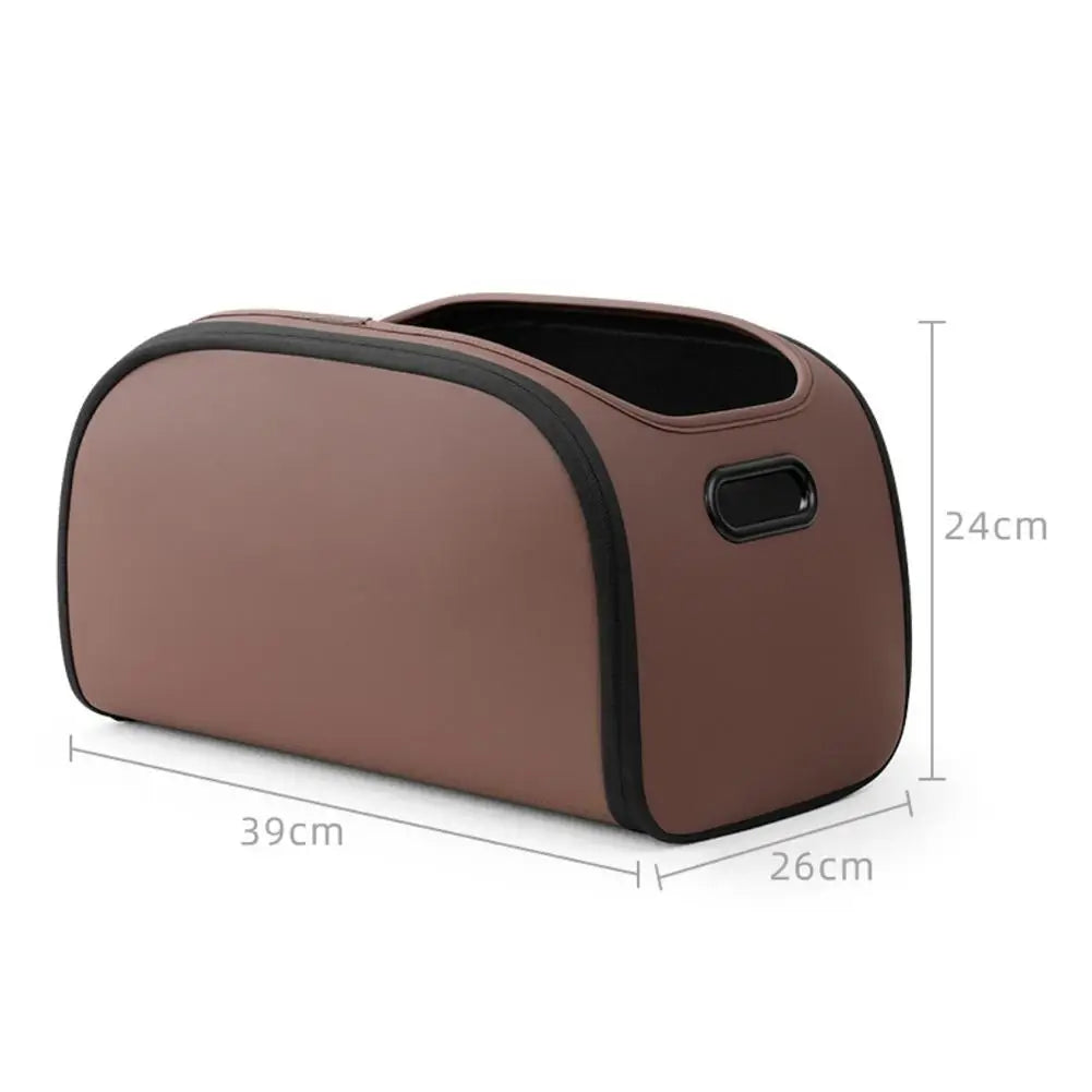 Trunk Organizer Space Saving Large Capacity Leather Car Trunk Storage Organizer For Truck SUV RV Sedan Auto Interior Grocery
