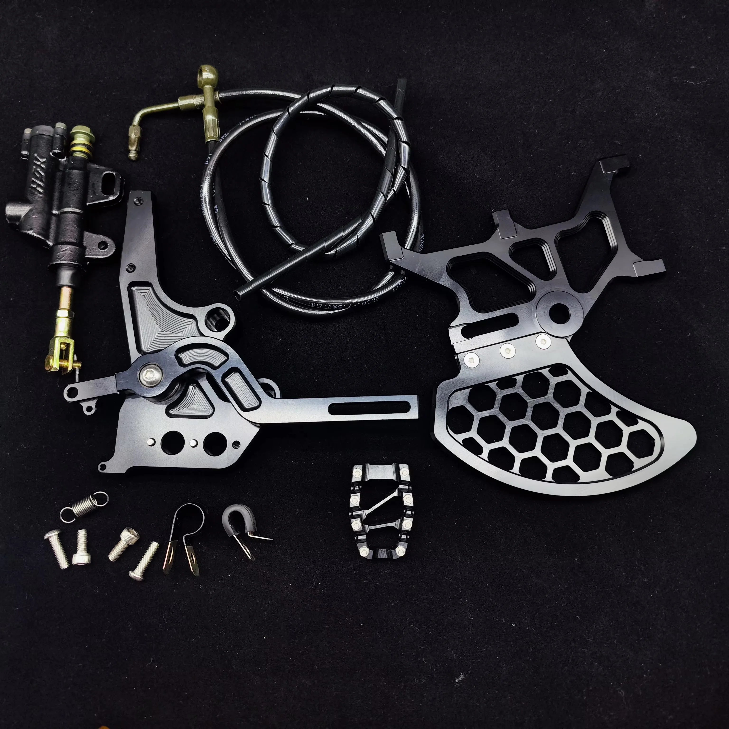 Footbrake Light bee S/X SEGWAY X160 X260 / 79bike Electric Dirt bike foot brake kit Modified Footbrake Dual Caliper Bracket Kit