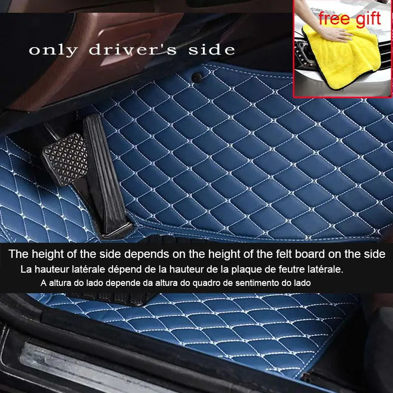 Car Floor Mats For VW VW Golf 7 7.5 GTE GTD GTI 2012~2020 Carpets Leather Mat Rugs Pad Interior Parts Car Accessories