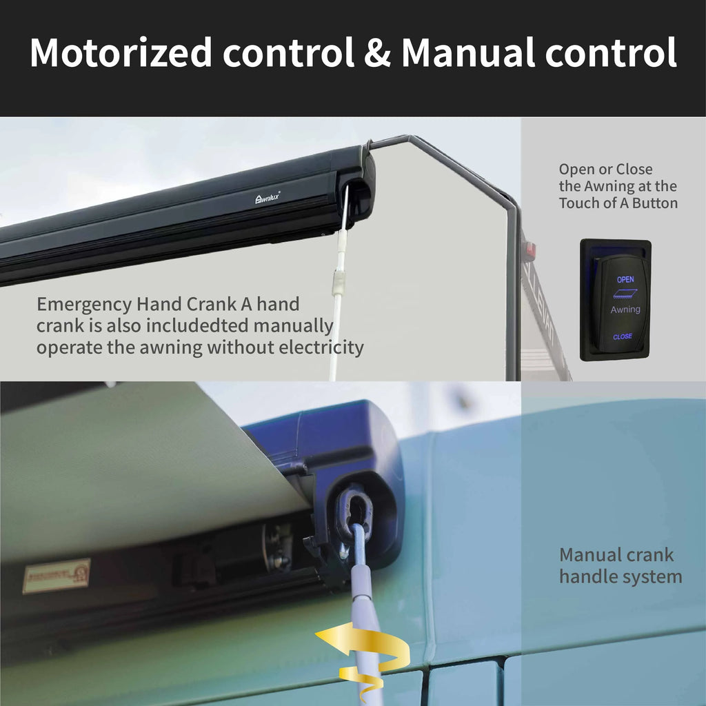 Caravan Accessories Full Cassette Side Awning for Motorhome Van Awning RV Accessories