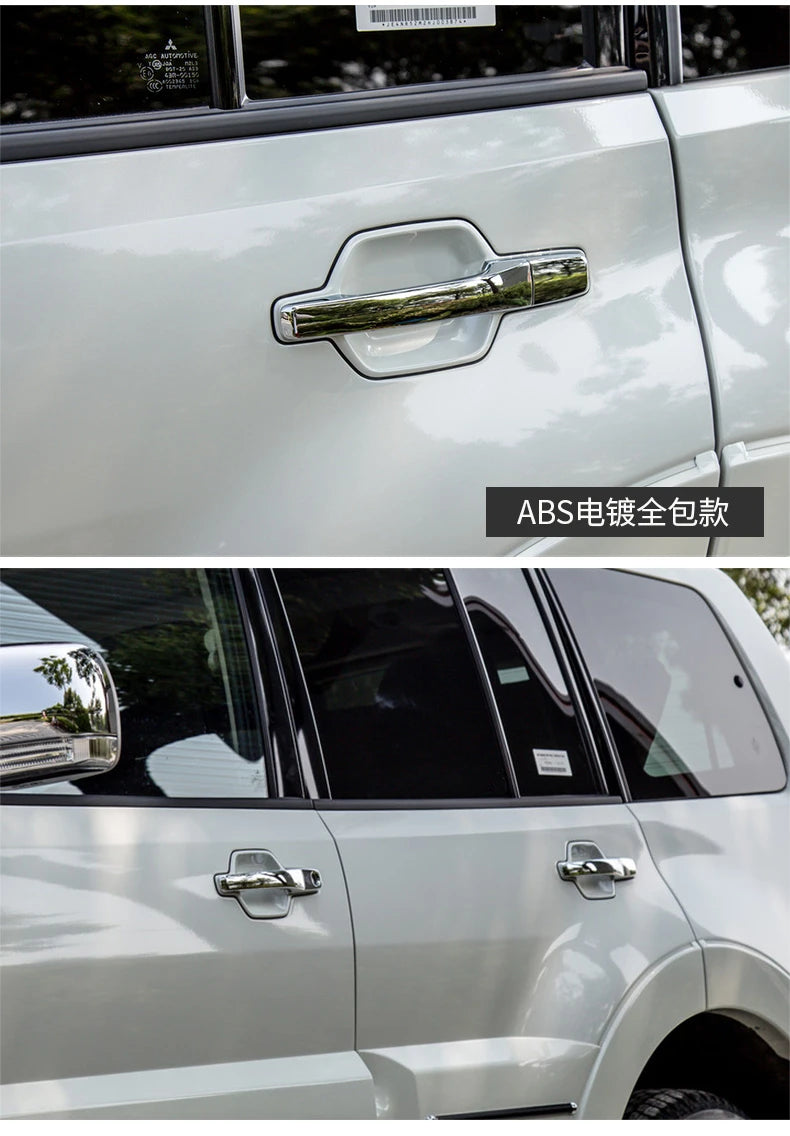 Car Accessories For Mitsubishi Pajero V80 V93 V95 V97 V98 2007-2021 ABS Chrome Exterior Door Handle Cover Trim 8pcs
